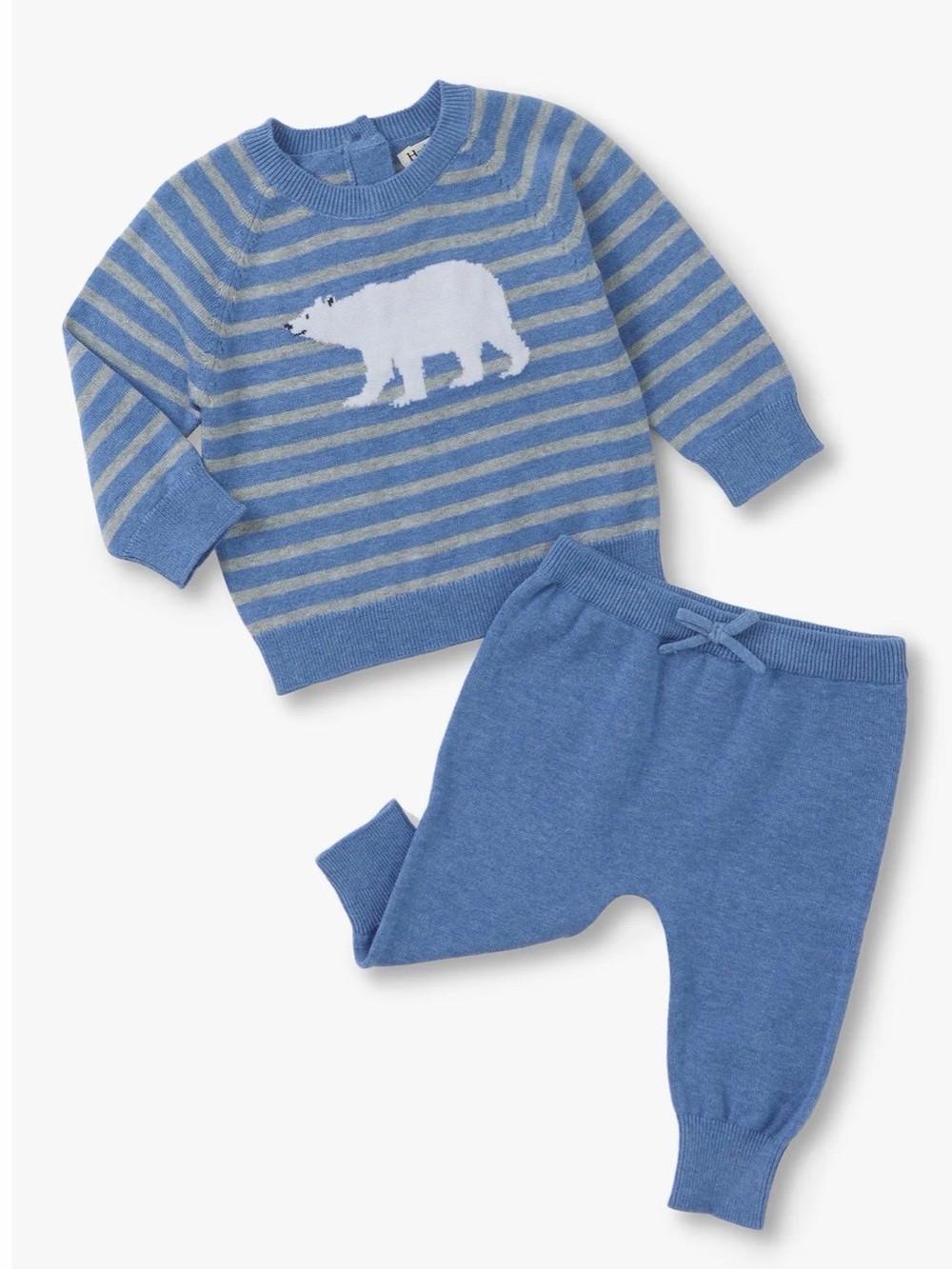 HATLEY BABY Intarsia Polar Bear Sweater and Pants Set - 9-12M
